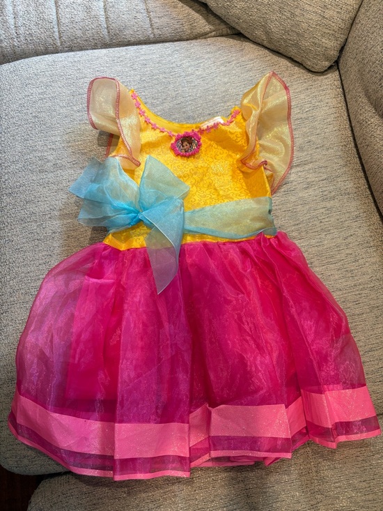 Disney Other - Disney Yellow and Hot Pink Princess Dress with Blue Accent